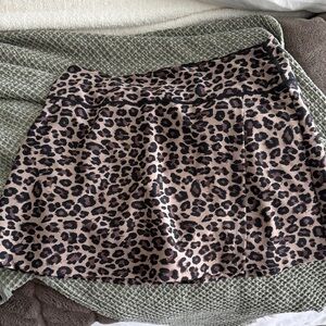 Abercrombie & Fitch Leopard Print Skater Skirt